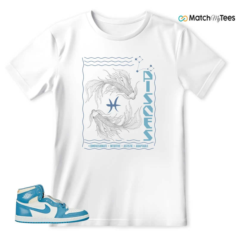 NIKE AIR JORDAN 1 HIGH OG UNC REIMAGINED SNEAKER Matching Tees t-shirt