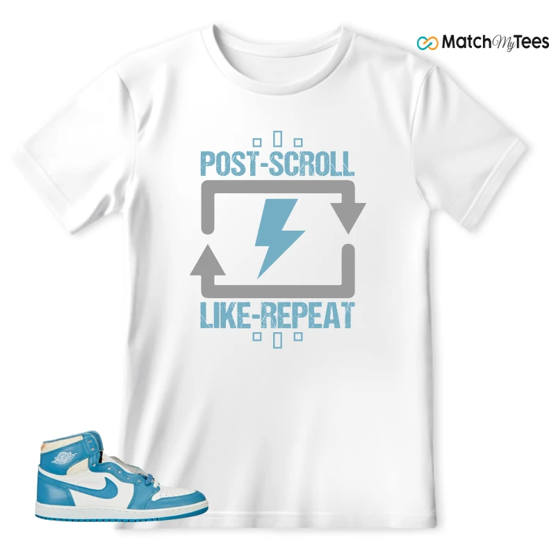 NIKE AIR JORDAN 1 HIGH OG UNC REIMAGINED SNEAKER Matching Tees T-shirt for Men