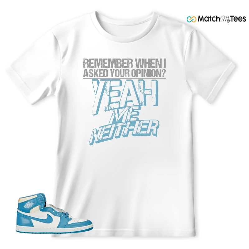 NIKE AIR JORDAN 1 HIGH OG UNC REIMAGINED SNEAKER Matching Tees t-shirt