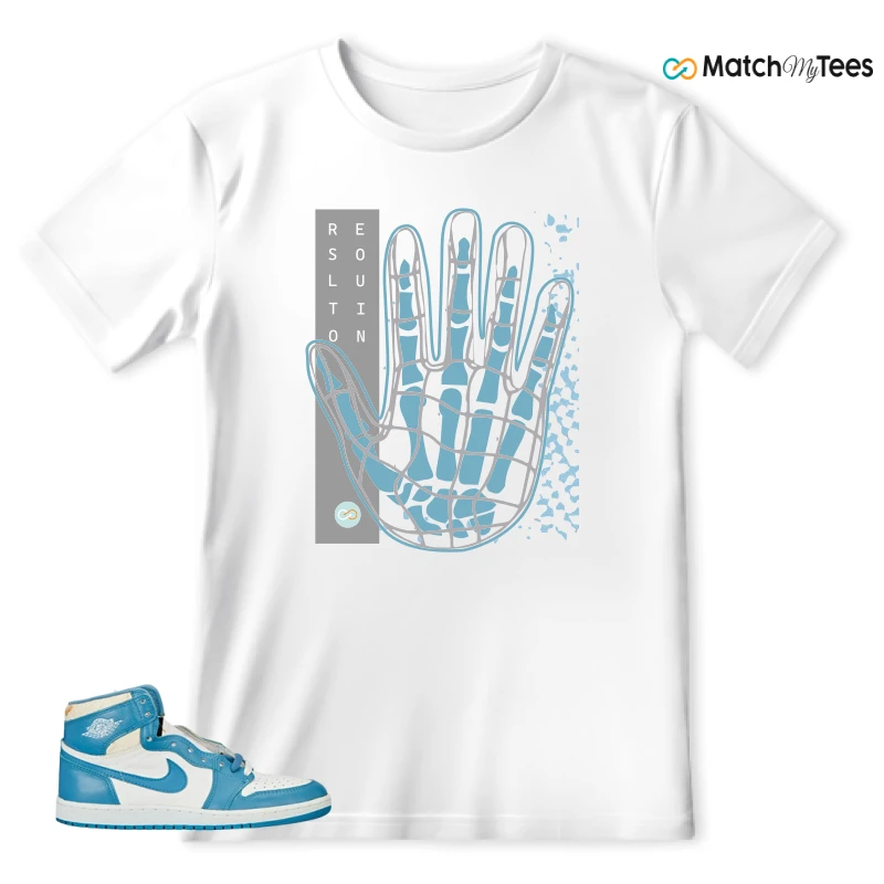 NIKE AIR JORDAN 1 HIGH OG UNC REIMAGINED SNEAKER Matching Tees T-shirt for Men