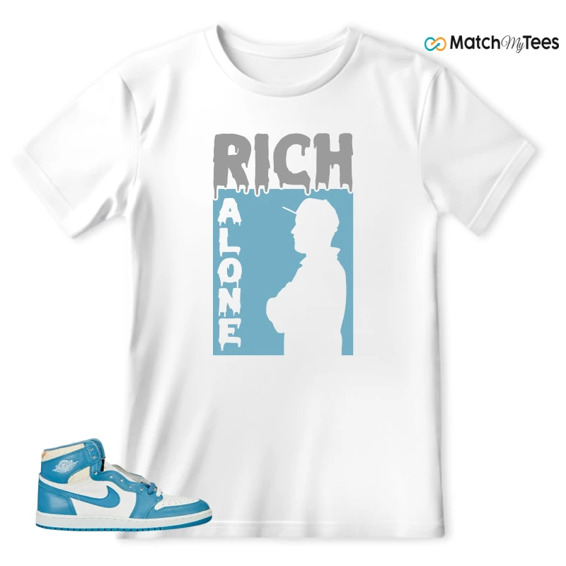 NIKE AIR JORDAN 1 HIGH OG UNC REIMAGINED SNEAKER Matching Tees t-shirt
