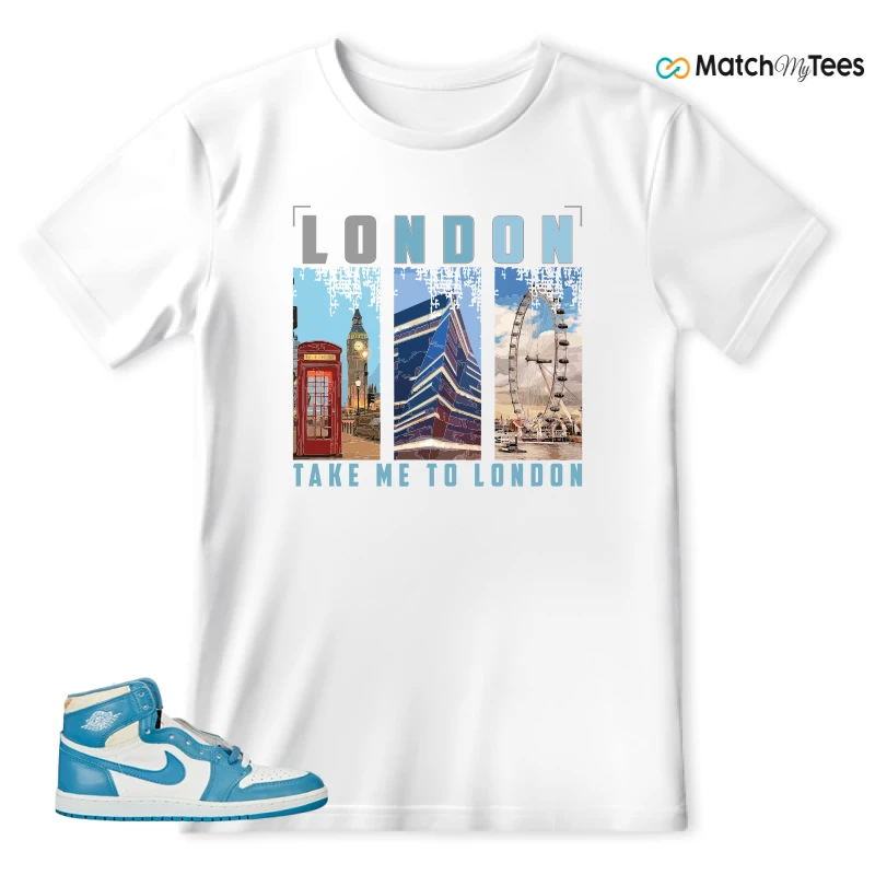 NIKE AIR JORDAN 1 HIGH OG UNC REIMAGINED SNEAKER Matching Tees t-shirt