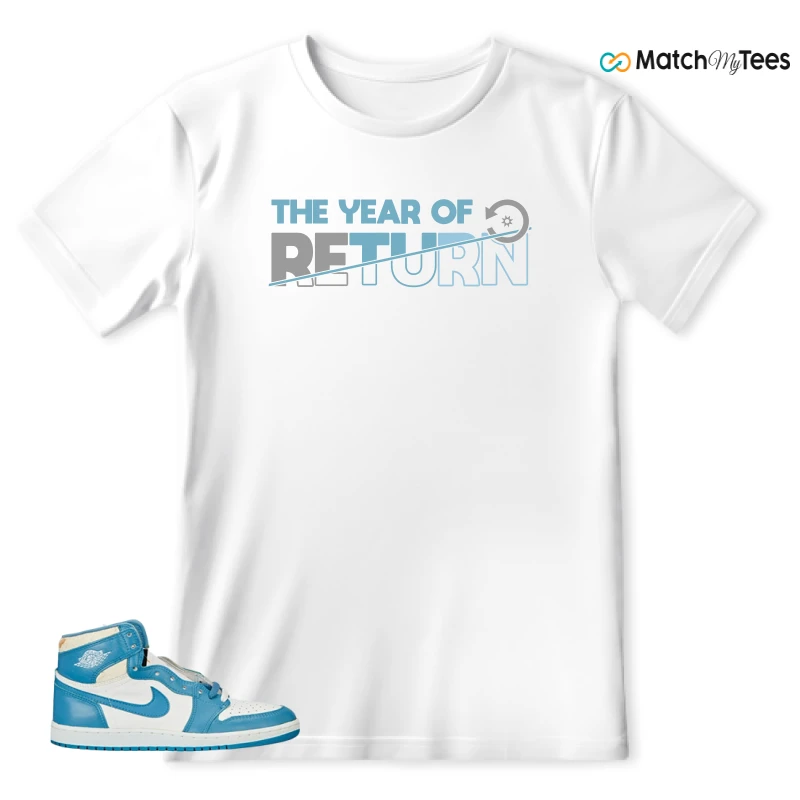 NIKE AIR JORDAN 1 HIGH OG UNC REIMAGINED SNEAKER Matching Tees t-shirt