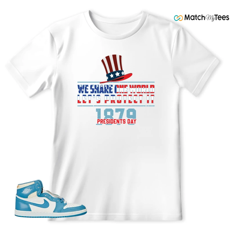 NIKE AIR JORDAN 1 HIGH OG UNC REIMAGINED SNEAKER Matching Tees t-shirt