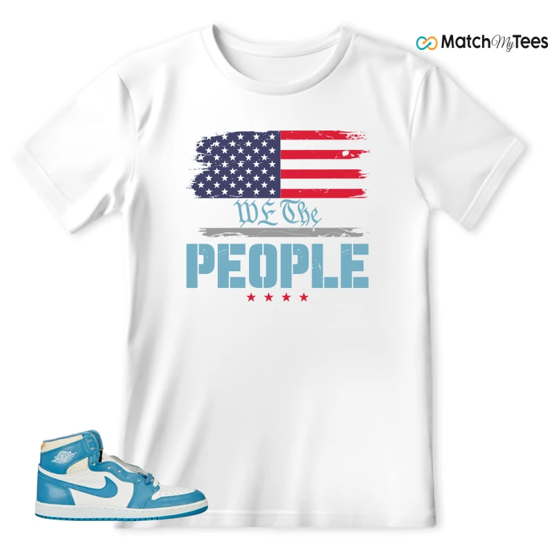 NIKE AIR JORDAN 1 HIGH OG UNC REIMAGINED SNEAKER Matching Tees t-shirt