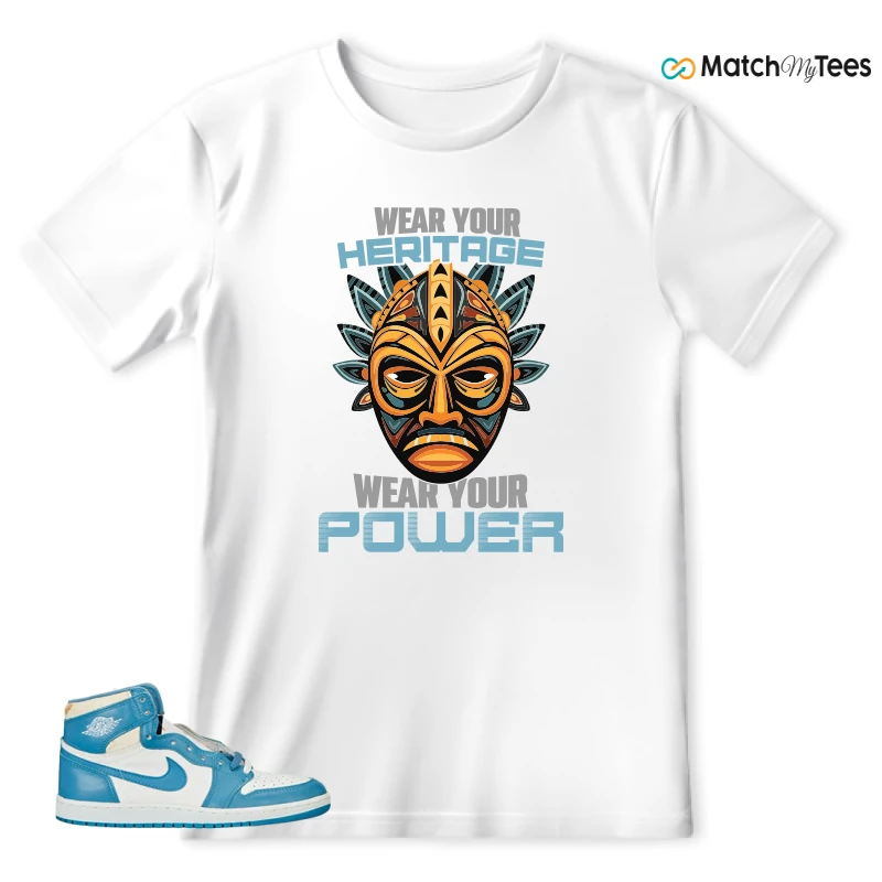 NIKE AIR JORDAN 1 HIGH OG UNC REIMAGINED SNEAKER Matching Tees t-shirt