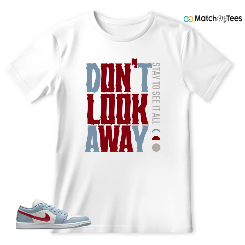 NIKE AIR JORDAN 1 LOW BLUE DUNE RED WMNS SNEAKER Matching Tees t-shirt