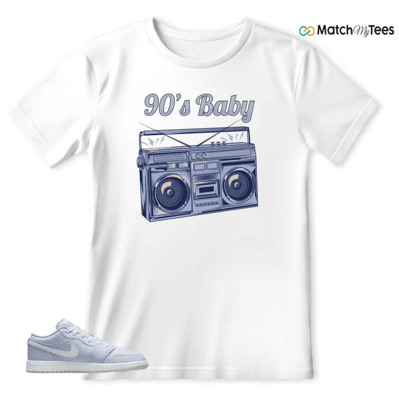 NIKE AIR JORDAN 1 LOW COBALT BLISS SNEAKER Matching Tees t-shirt