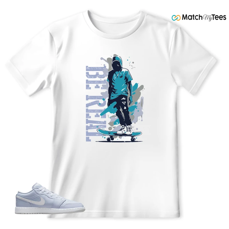 NIKE AIR JORDAN 1 LOW COBALT BLISS SNEAKER Matching Tees t-shirt