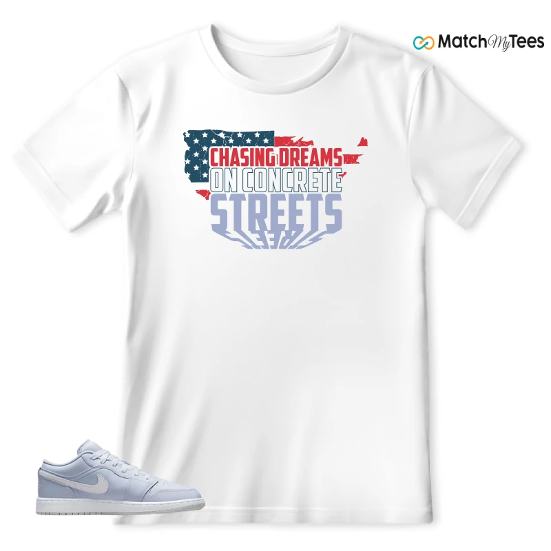 NIKE AIR JORDAN 1 LOW COBALT BLISS SNEAKER Matching Tees t-shirt