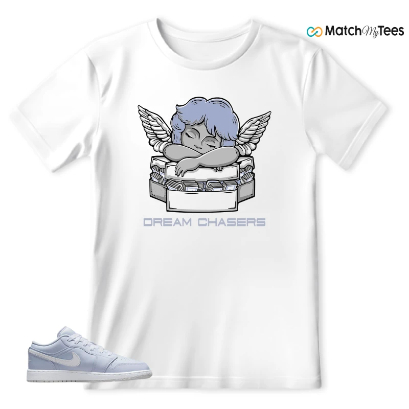 NIKE AIR JORDAN 1 LOW COBALT BLISS SNEAKER Matching Tees t-shirt