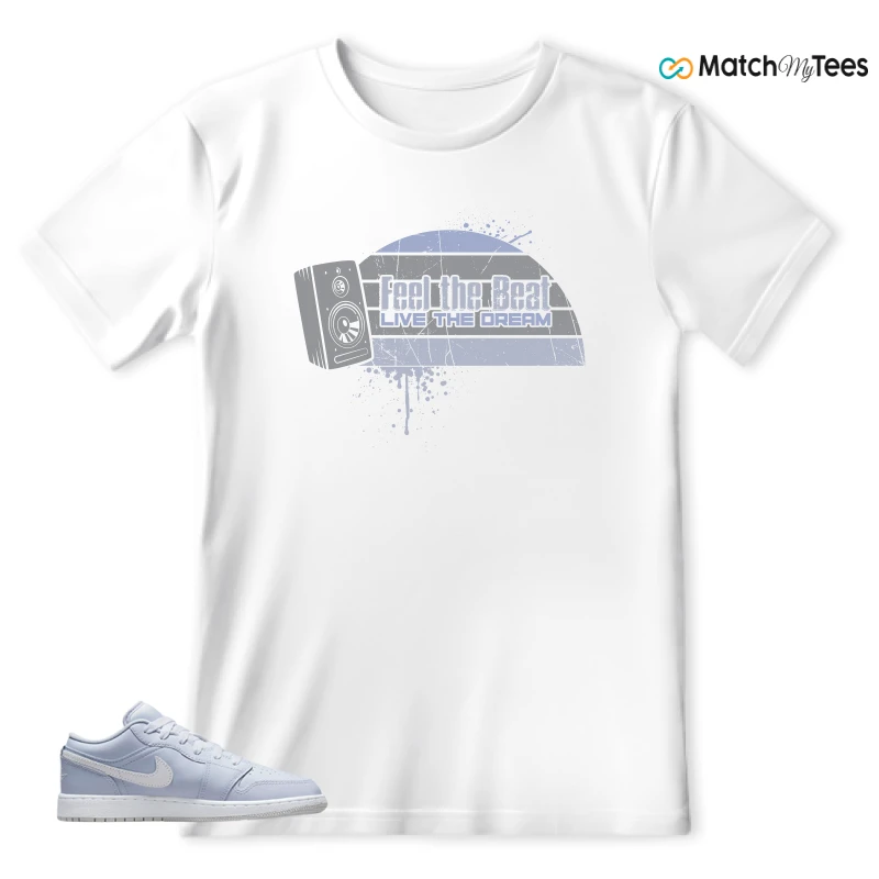 NIKE AIR JORDAN 1 LOW COBALT BLISS SNEAKER Matching Tees t-shirt