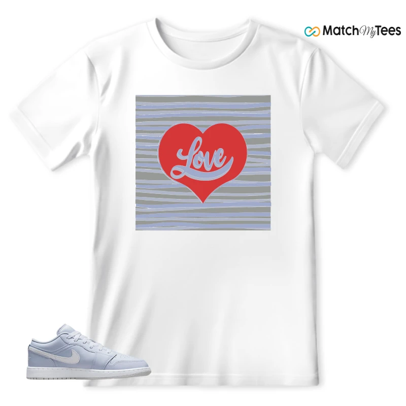 NIKE AIR JORDAN 1 LOW COBALT BLISS SNEAKER Matching Tees t-shirt