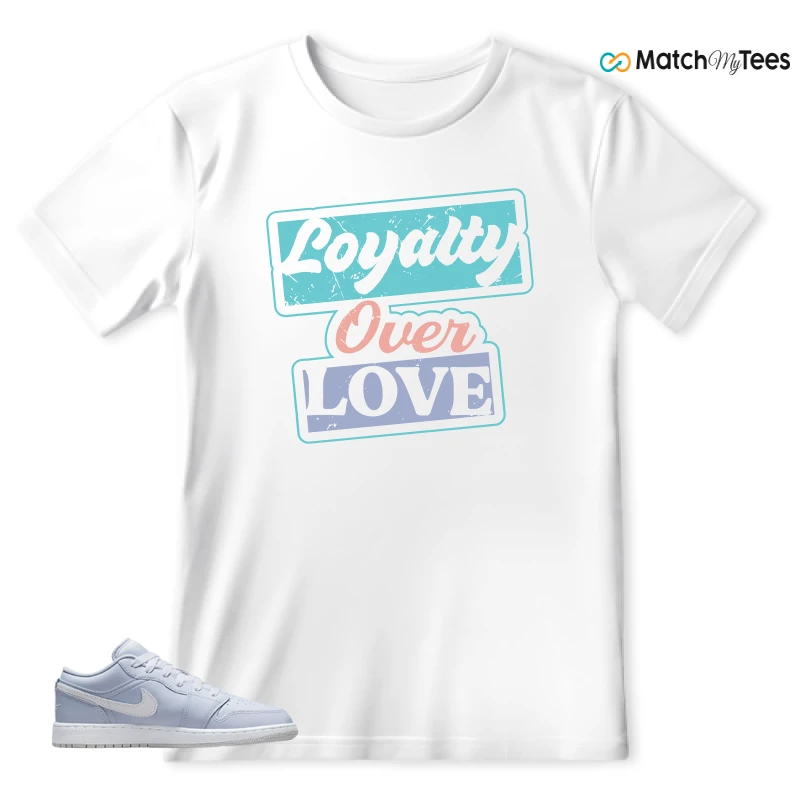 NIKE AIR JORDAN 1 LOW COBALT BLISS SNEAKER Matching Tees t-shirt