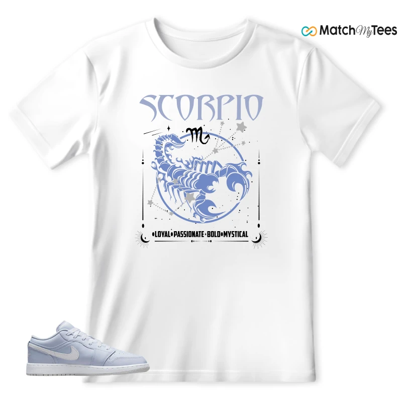NIKE AIR JORDAN 1 LOW COBALT BLISS SNEAKER Matching Tees T-shirt for Men