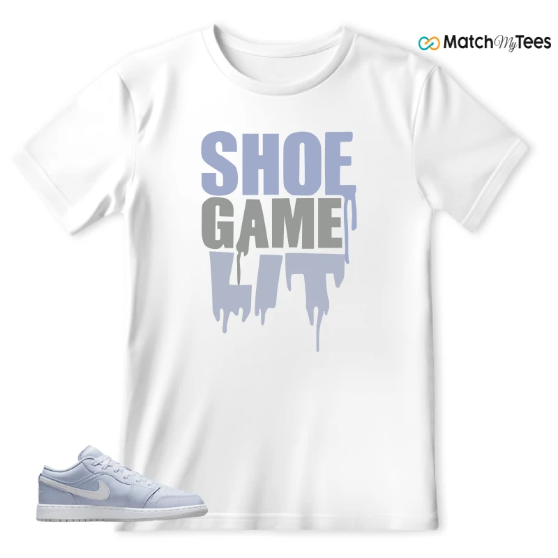 NIKE AIR JORDAN 1 LOW COBALT BLISS SNEAKER Matching Tees t-shirt