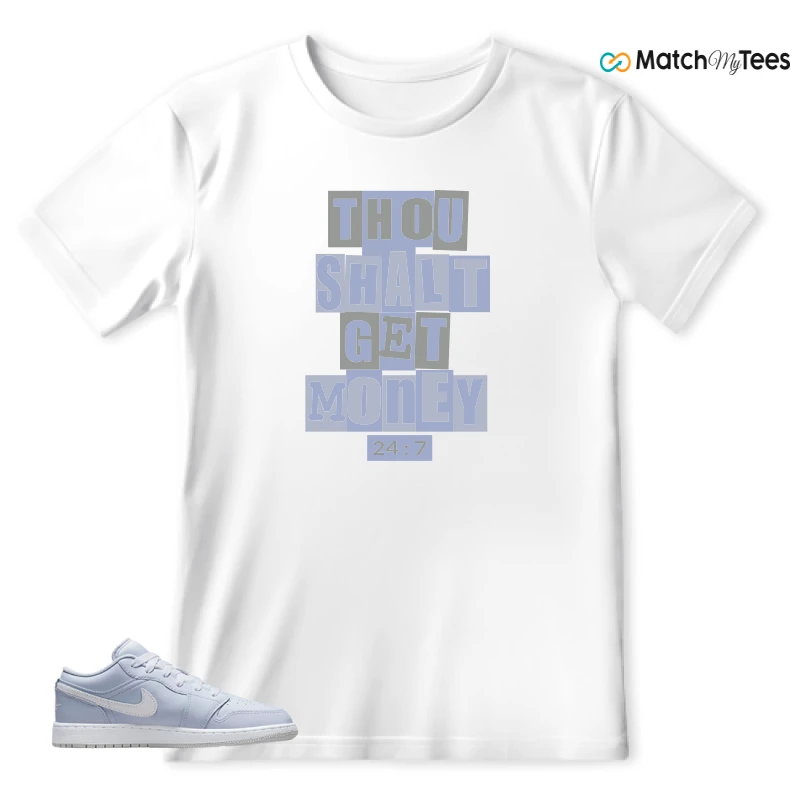 NIKE AIR JORDAN 1 LOW COBALT BLISS SNEAKER Matching Tees t-shirt
