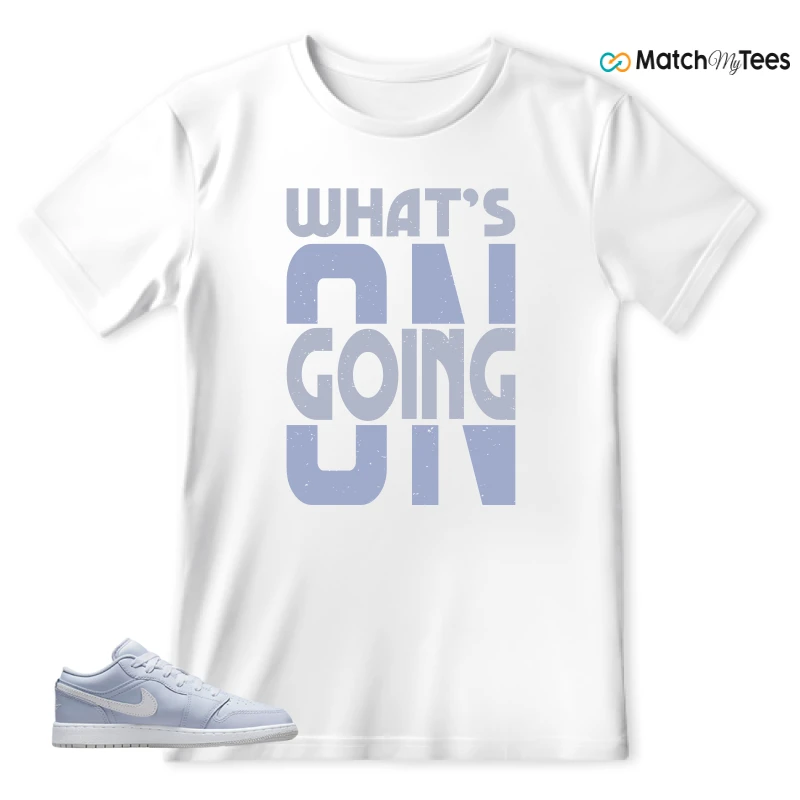 NIKE AIR JORDAN 1 LOW COBALT BLISS SNEAKER Matching Tees t-shirt