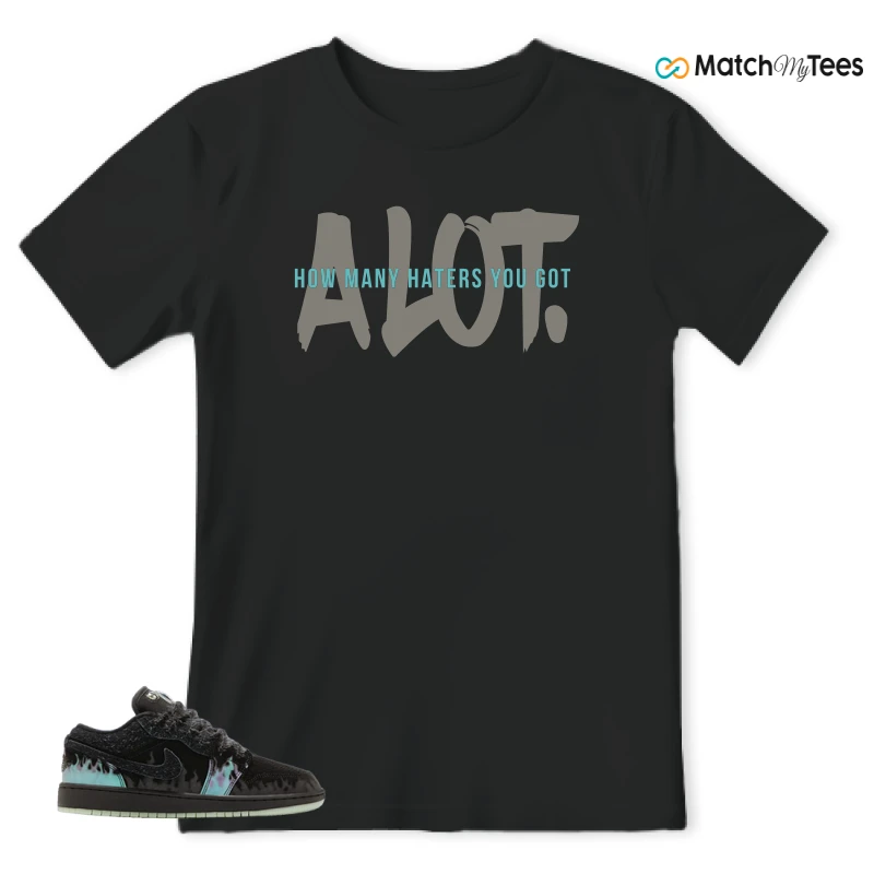 NIKE AIR JORDAN 1 LOW HALLOWEEN BLACK CAT SNEAKER Matching Tees t-shirt