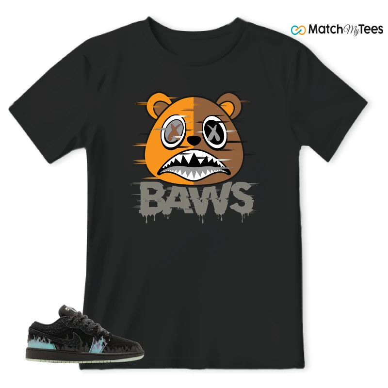 NIKE AIR JORDAN 1 LOW HALLOWEEN BLACK CAT SNEAKER Matching Tees t-shirt