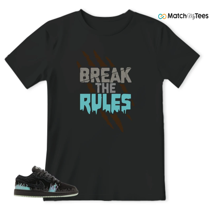 NIKE AIR JORDAN 1 LOW HALLOWEEN BLACK CAT SNEAKER Matching Tees t-shirt