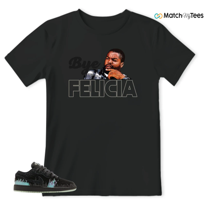 NIKE AIR JORDAN 1 LOW HALLOWEEN BLACK CAT SNEAKER Matching Tees t-shirt
