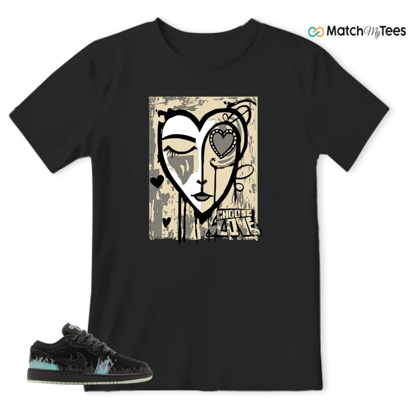 NIKE AIR JORDAN 1 LOW HALLOWEEN BLACK CAT SNEAKER Matching Tees t-shirt