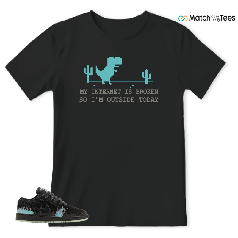 NIKE AIR JORDAN 1 LOW HALLOWEEN BLACK CAT SNEAKER Matching Tees T-shirt for Men
