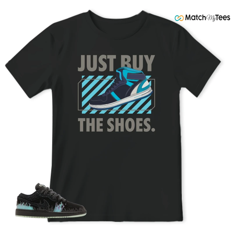 NIKE AIR JORDAN 1 LOW HALLOWEEN BLACK CAT SNEAKER Matching Tees t-shirt