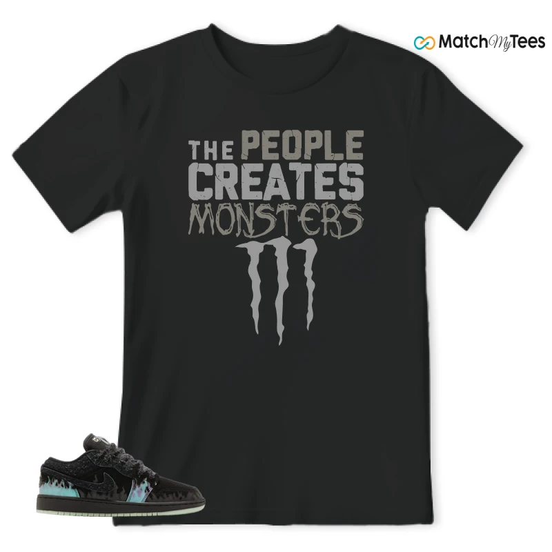 NIKE AIR JORDAN 1 LOW HALLOWEEN BLACK CAT SNEAKER Matching Tees t-shirt