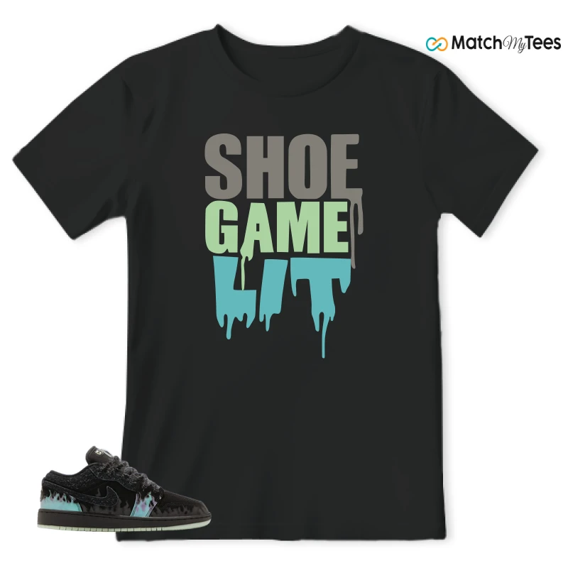 NIKE AIR JORDAN 1 LOW HALLOWEEN BLACK CAT SNEAKER Matching Tees t-shirt