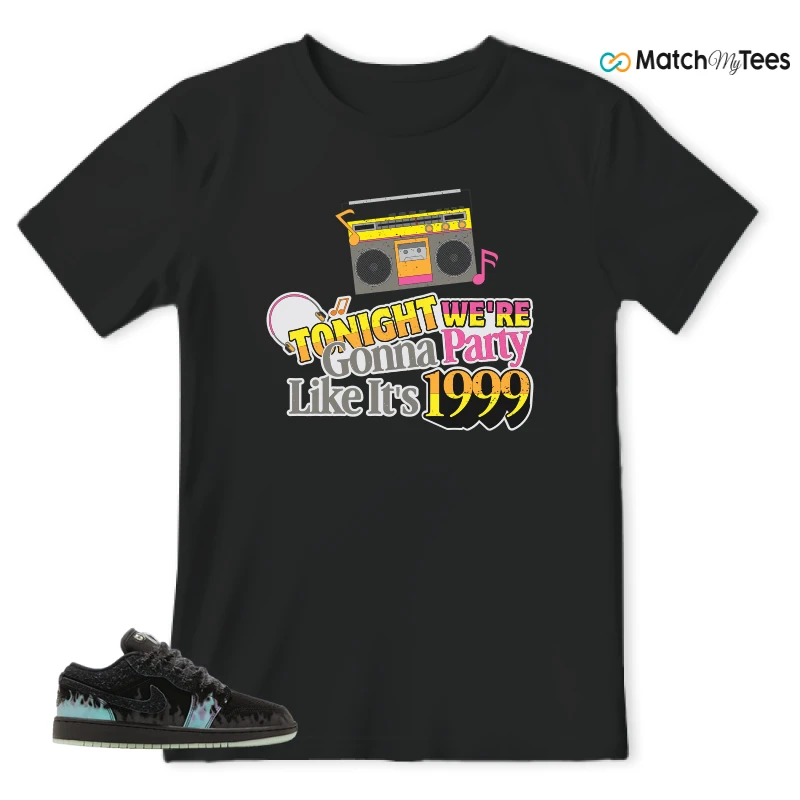 NIKE AIR JORDAN 1 LOW HALLOWEEN BLACK CAT SNEAKER Matching Tees t-shirt