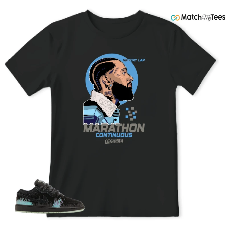 NIKE AIR JORDAN 1 LOW HALLOWEEN BLACK CAT SNEAKER Matching Tees t-shirt