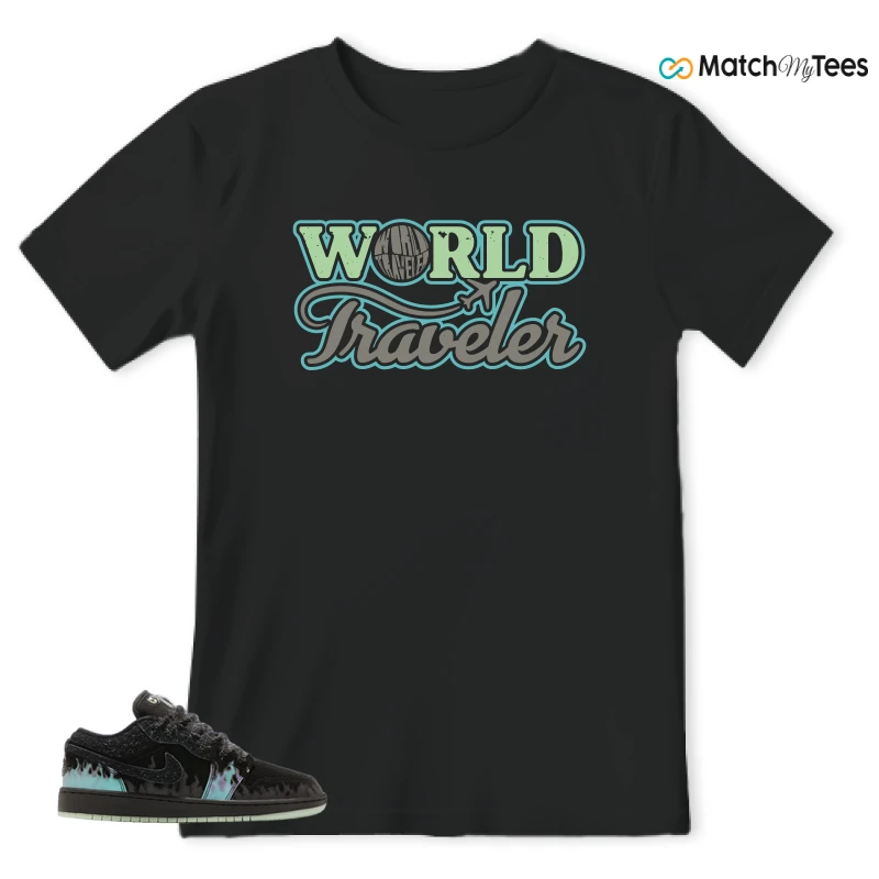 NIKE AIR JORDAN 1 LOW HALLOWEEN BLACK CAT SNEAKER Matching Tees t-shirt