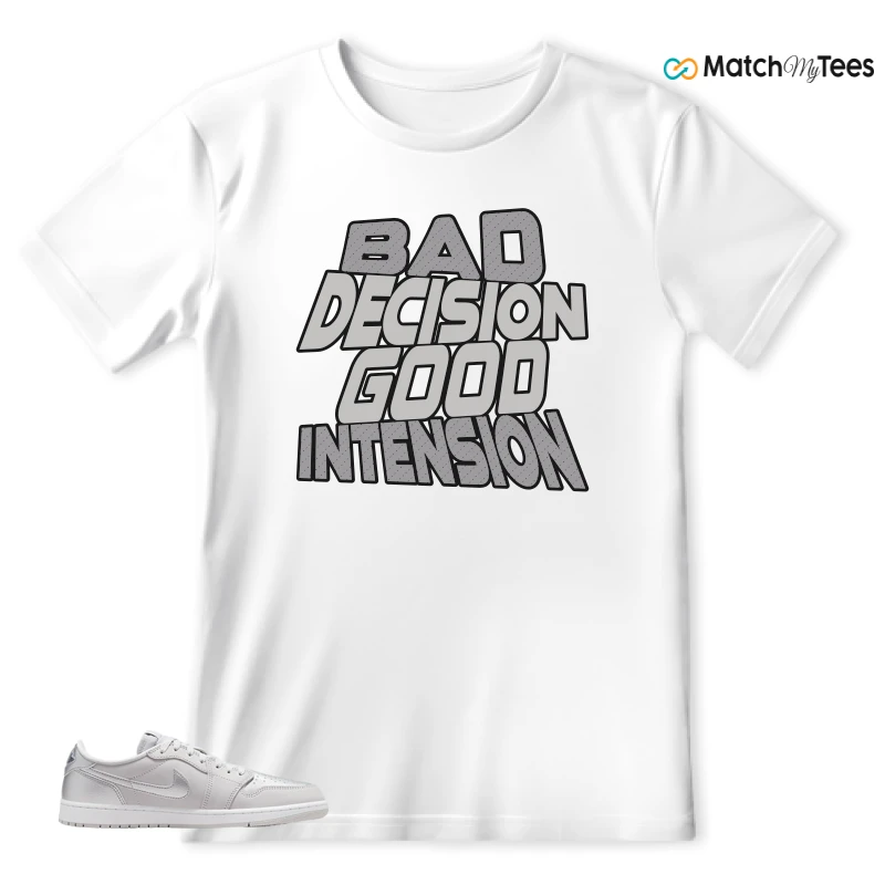 NIKE AIR JORDAN 1 LOW OG METALLIC SILVER SNEAKER Matching Tees t-shirt