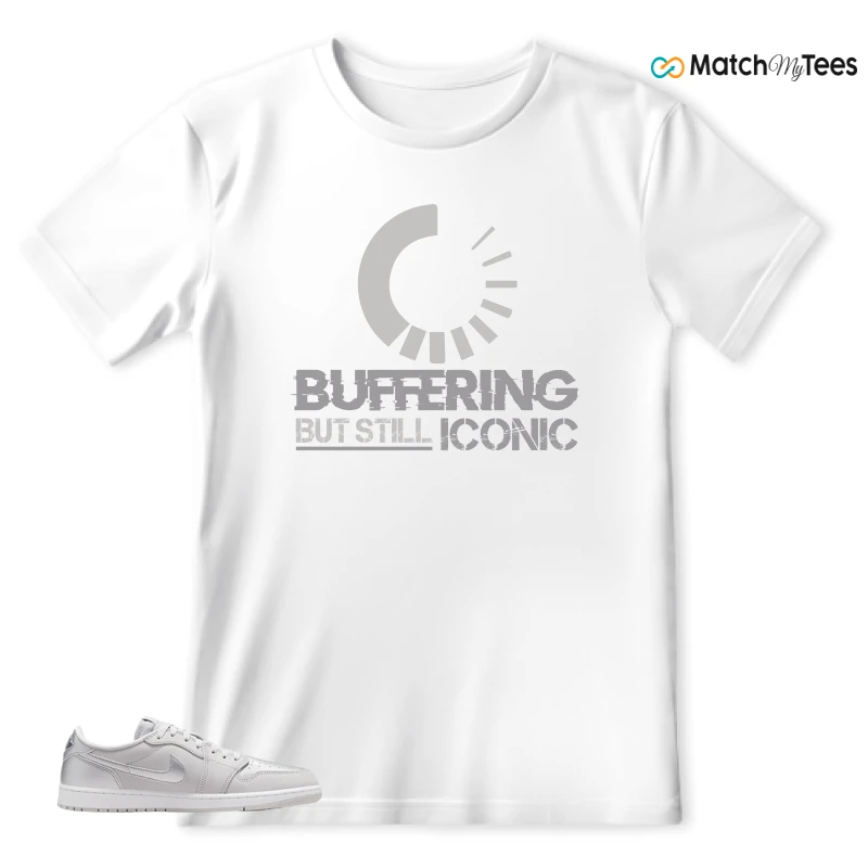 NIKE AIR JORDAN 1 LOW OG METALLIC SILVER SNEAKER Matching Tees t-shirt