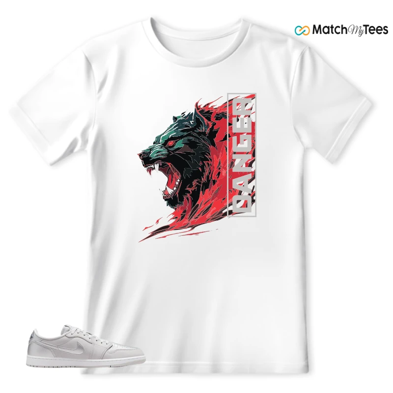 NIKE AIR JORDAN 1 LOW OG METALLIC SILVER SNEAKER Matching Tees t-shirt
