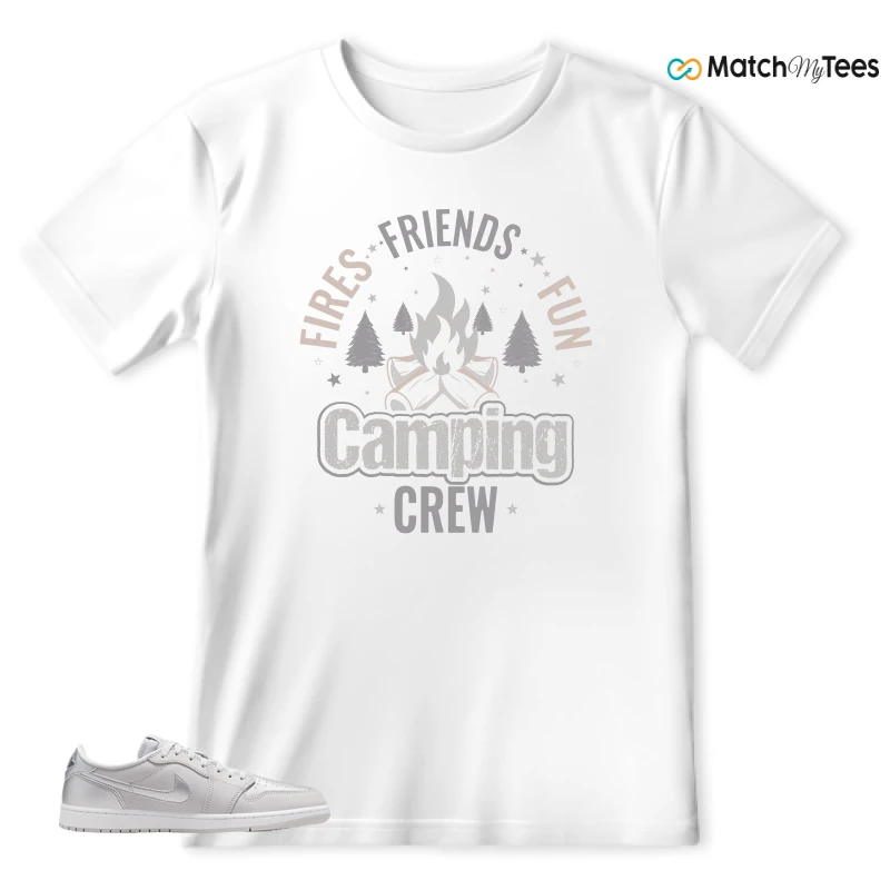 NIKE AIR JORDAN 1 LOW OG METALLIC SILVER SNEAKER Matching Tees t-shirt