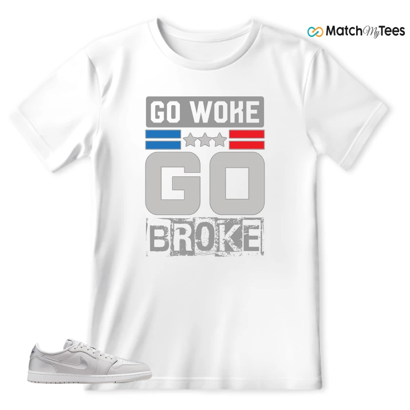 NIKE AIR JORDAN 1 LOW OG METALLIC SILVER SNEAKER Matching Tees t-shirt
