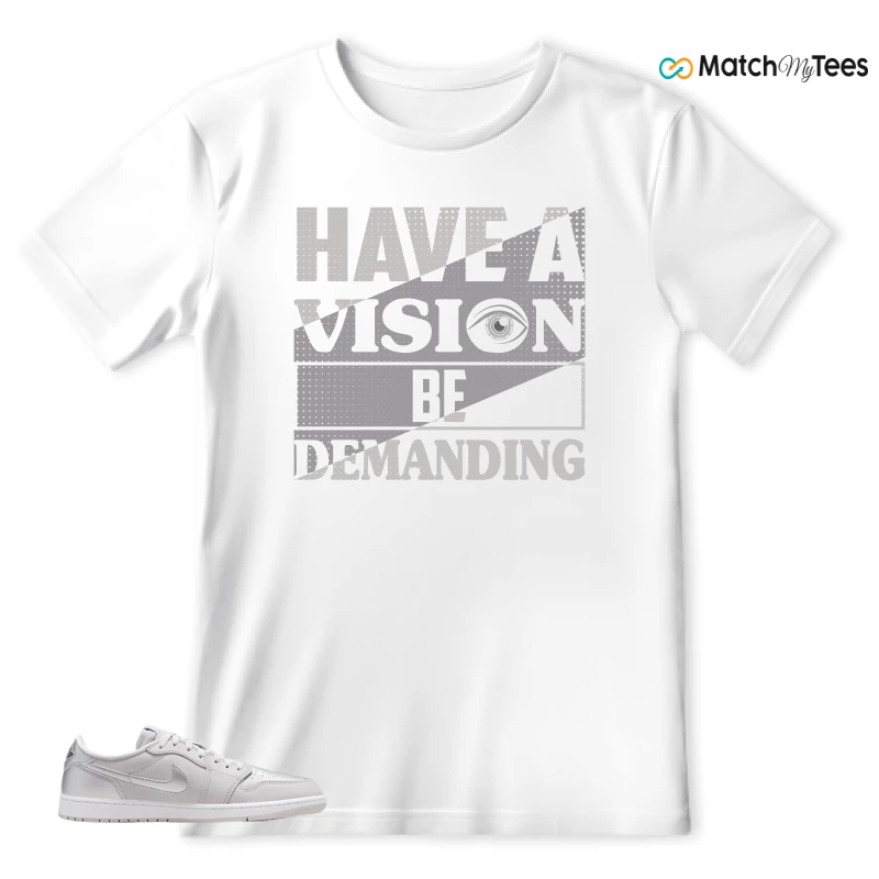 NIKE AIR JORDAN 1 LOW OG METALLIC SILVER SNEAKER Matching Tees t-shirt