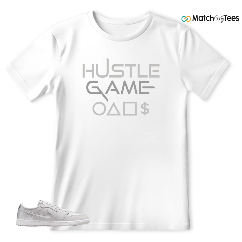 NIKE AIR JORDAN 1 LOW OG METALLIC SILVER SNEAKER Matching Tees t-shirt