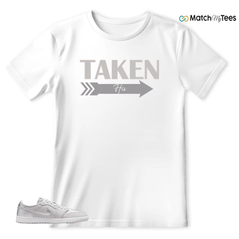 NIKE AIR JORDAN 1 LOW OG METALLIC SILVER SNEAKER Matching Tees t-shirt