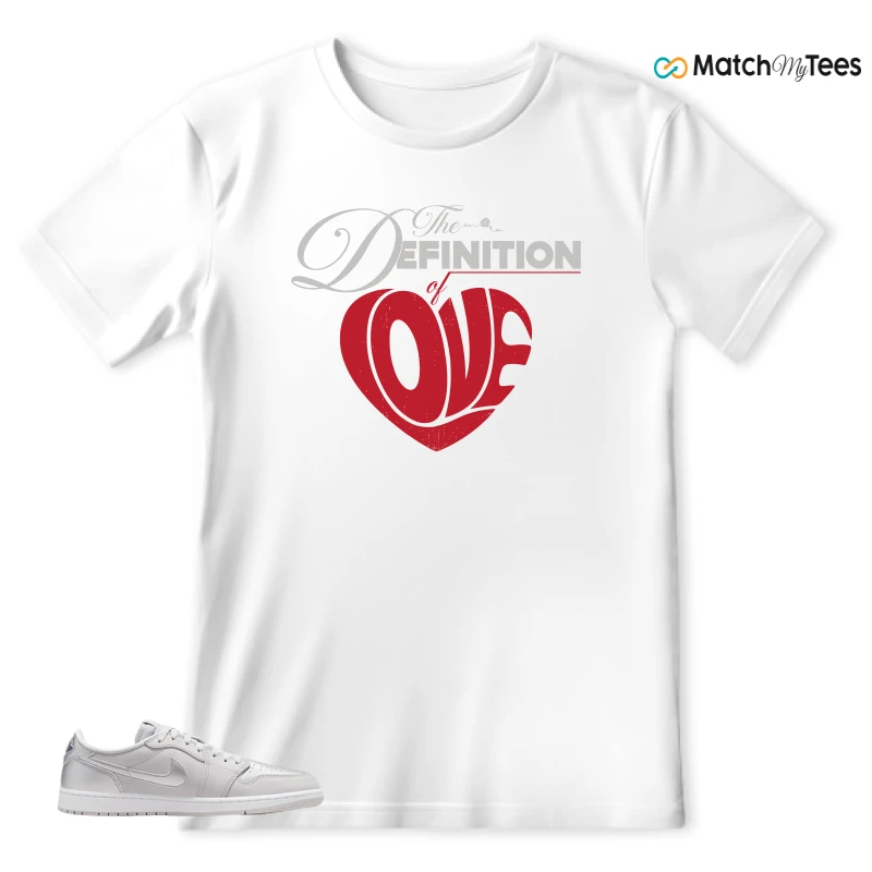 NIKE AIR JORDAN 1 LOW OG METALLIC SILVER SNEAKER Matching Tees t-shirt