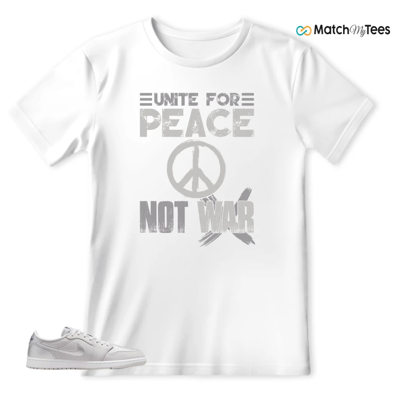 NIKE AIR JORDAN 1 LOW OG METALLIC SILVER SNEAKER Matching Tees t-shirt