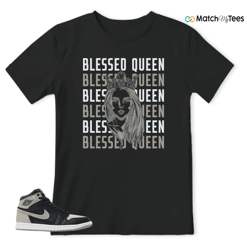 NIKE AIR JORDAN 1 RETRO HIGH OG SATIN SHADOW SNEAKER Matching Tees t-shirt