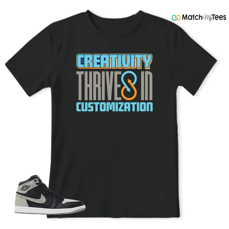 NIKE AIR JORDAN 1 RETRO HIGH OG SATIN SHADOW SNEAKER Matching Tees T-shirt for Men