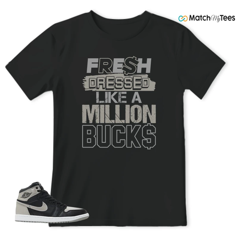 NIKE AIR JORDAN 1 RETRO HIGH OG SATIN SHADOW SNEAKER Matching Tees t-shirt