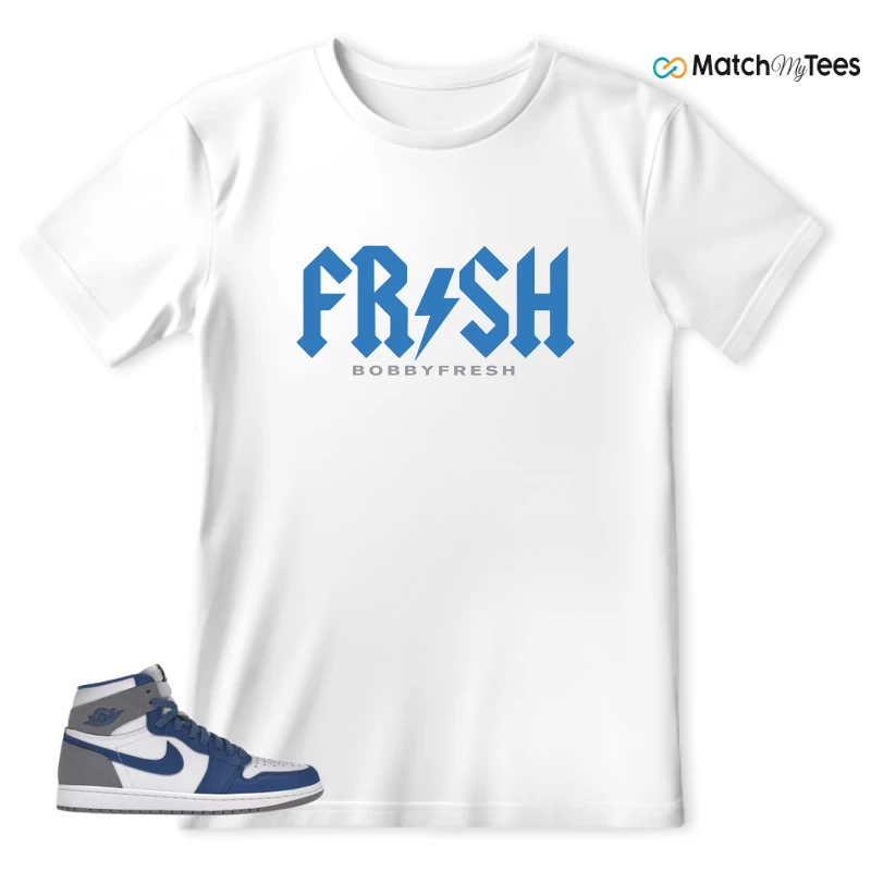 NIKE AIR JORDAN 1 RETRO HIGH OG TRUE BLUE SNEAKER Matching Tees t-shirt