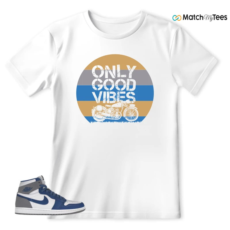 NIKE AIR JORDAN 1 RETRO HIGH OG TRUE BLUE SNEAKER Matching Tees t-shirt