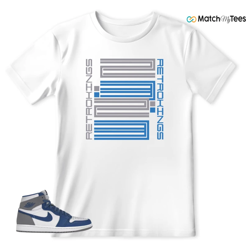 NIKE AIR JORDAN 1 RETRO HIGH OG TRUE BLUE SNEAKER Matching Tees t-shirt